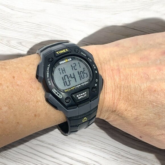 Timex Ironman 30-Lap Digital Watch With Black Resin Band & Stainless Steel Back - Picture 6 of 6